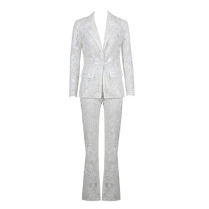 Glam Sequin Lace Suit