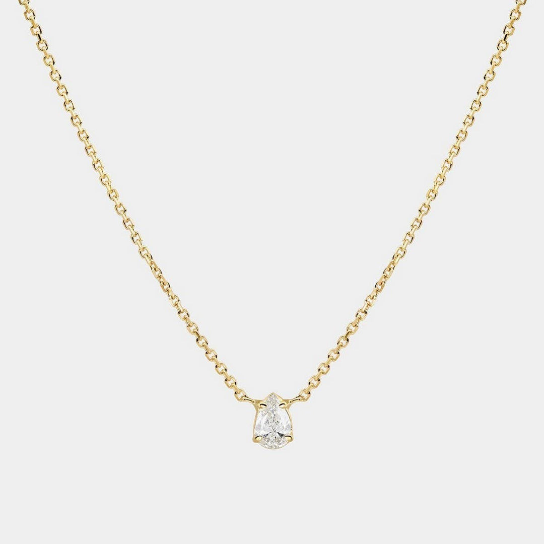 ACCITY - Zirconia Oval Round Pendant Necklace_CWMM5291
