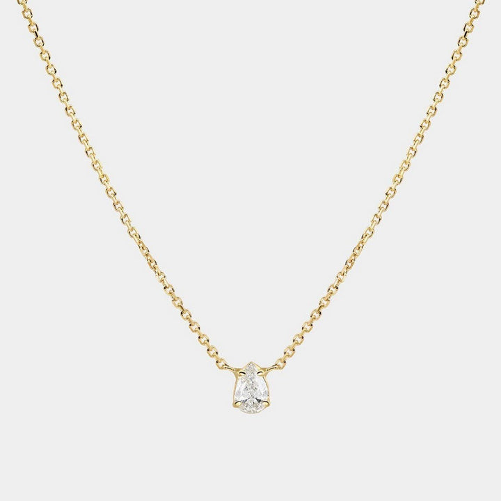 ACCITY - Zirconia Oval Round Pendant Necklace_CWMM5291