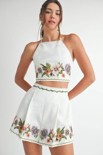 Embroidered Short Set