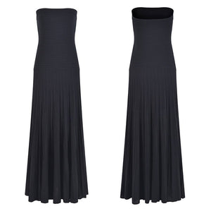 Pleated Strapless Dress