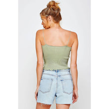 Load image into Gallery viewer, Ruffled Crop Cami Tank *multiple colors*