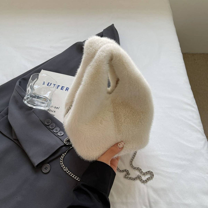 ACCITY - WINTER IMITATION REX RABBIT FUR HANDBAG PLUSH_CWAB3958