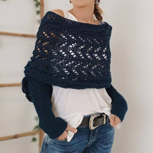 Load image into Gallery viewer, ACCITY - Cable Knit Infinity Scarf with Sleeves for Fall _CWASC1537