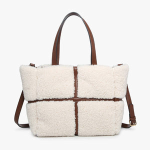 Marlene Sherpa Contrast Tote *Multiple Colors Available*