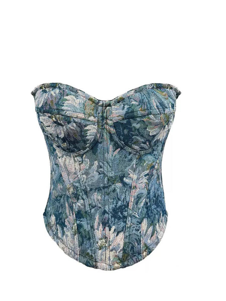 Brocade Corset Top