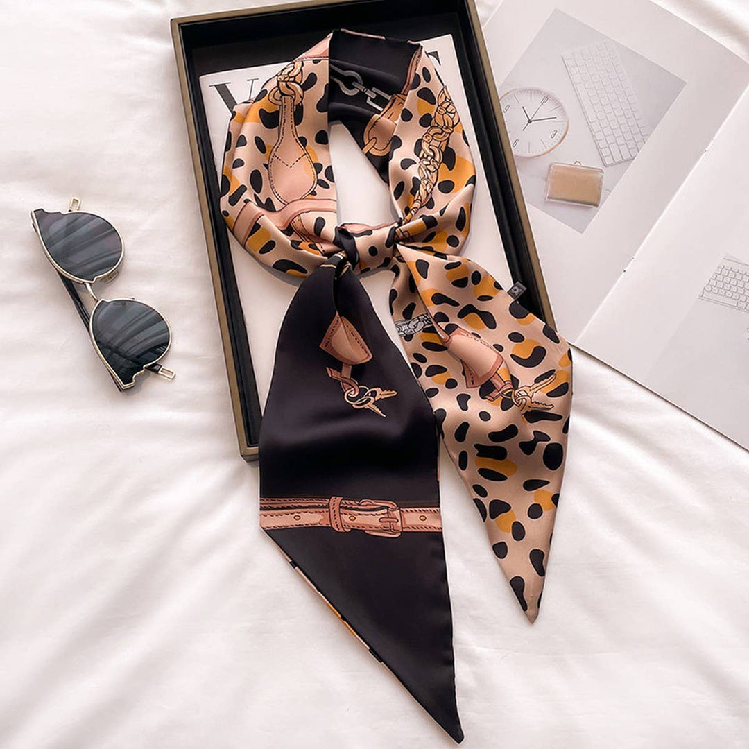 ACCITY - Women’s Long Silk Scarf – Stylish Neck Accessory_CWASC03144