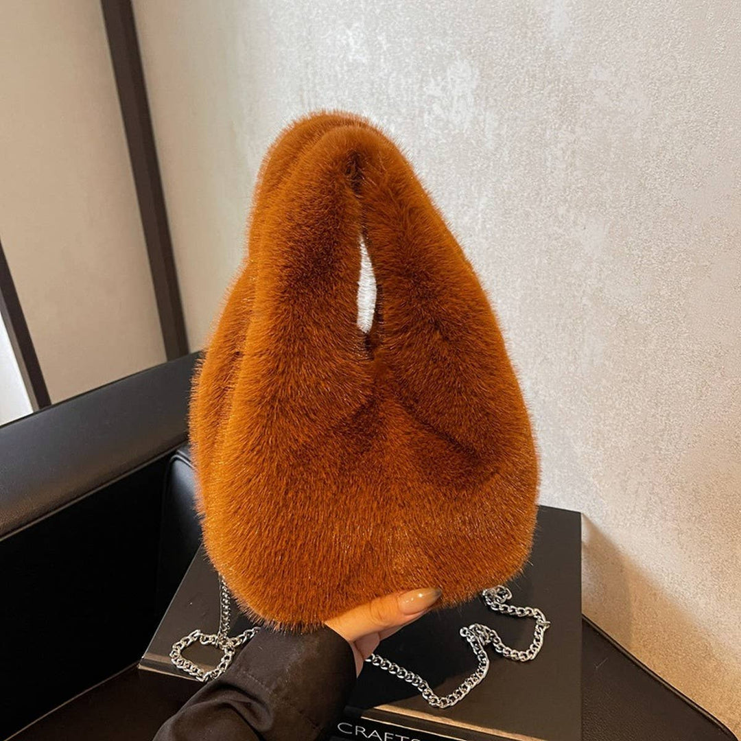 ACCITY - WINTER IMITATION REX RABBIT FUR HANDBAG PLUSH_CWAB3958