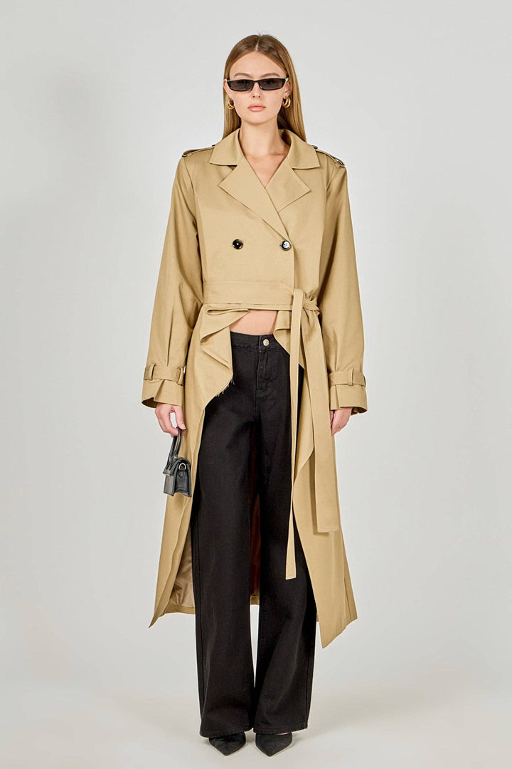 High Low Trench Coat