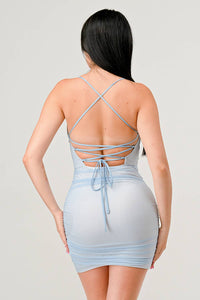 Corset Ruched Tie Back