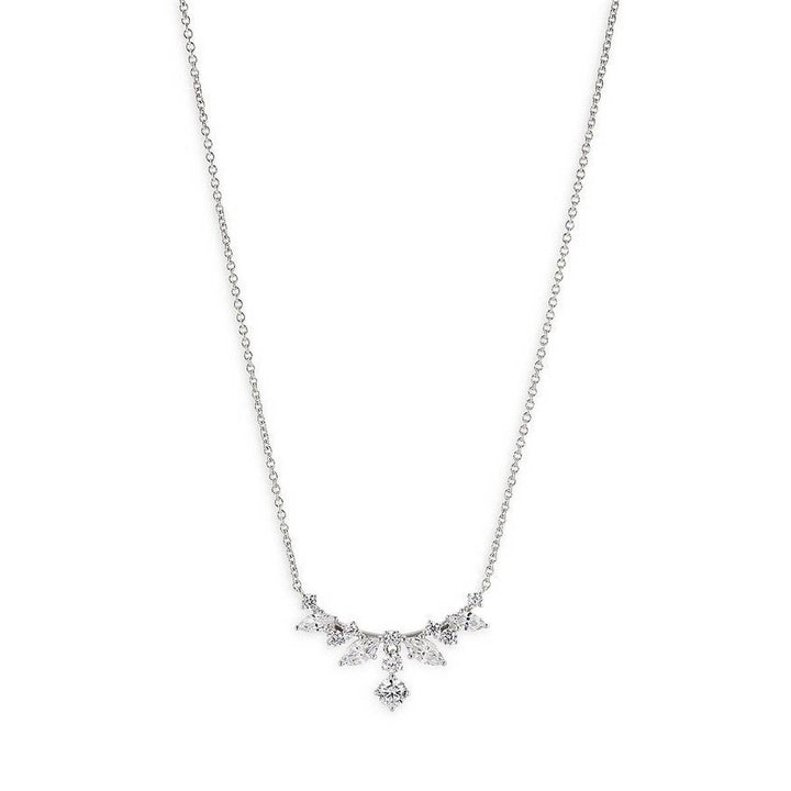 ACCITY - Zirconia Oval Round Pendant Necklace_CWMM5291
