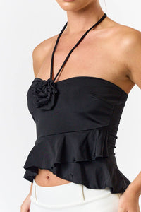 ROSETTE DETAIL HALTER