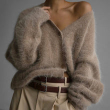Load image into Gallery viewer, Cozy Faux Mink Cardigan Sweater