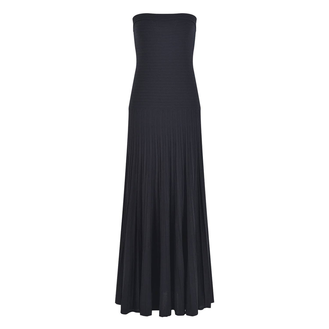 Pleated Strapless Dress
