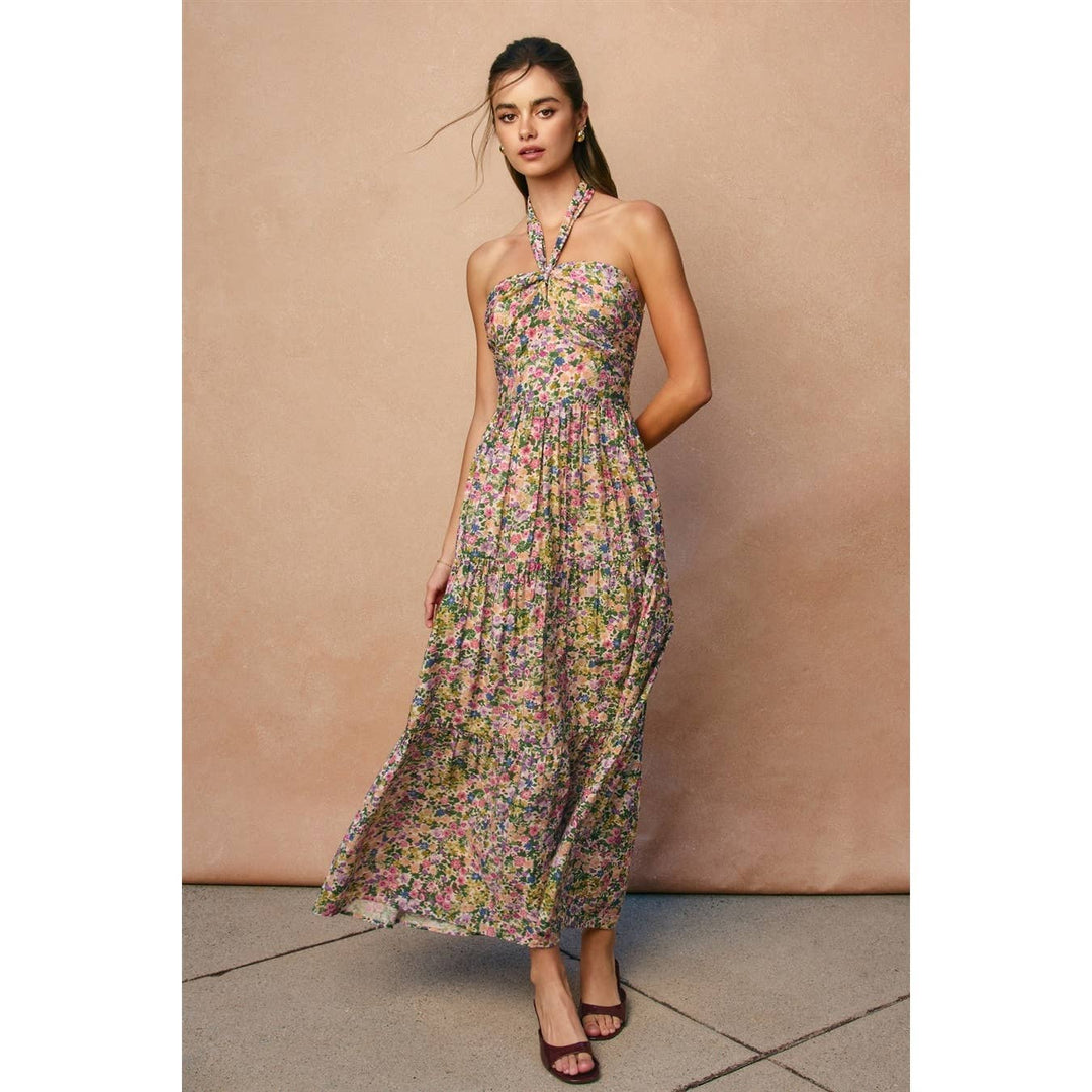 Halter Neck Tiered Dress