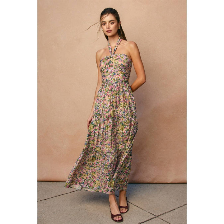 Halter Neck Tiered Dress