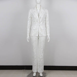 Glam Sequin Lace Suit