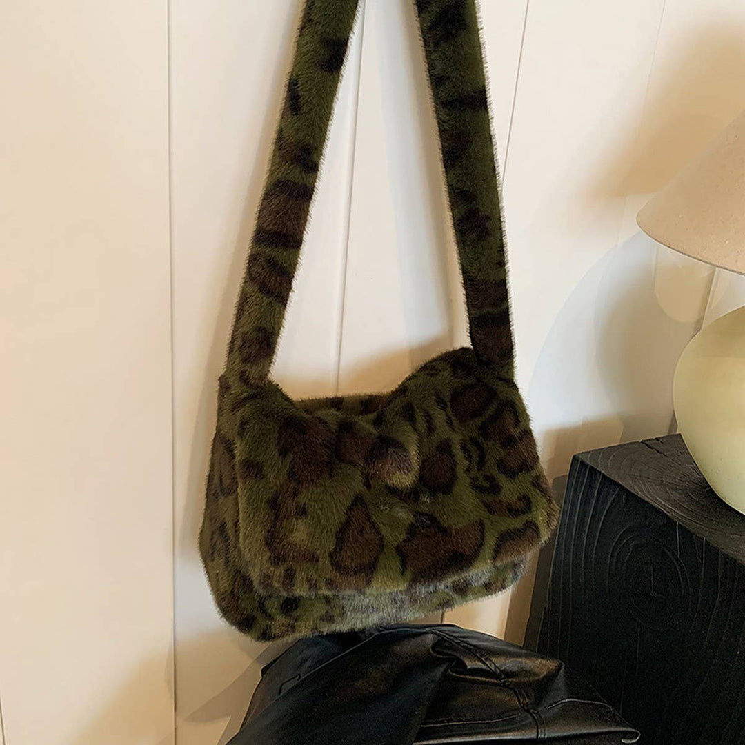 ACCITY - Leopard Faux Fur Tote Bag Women Shoulder Bag_CUAB00550
