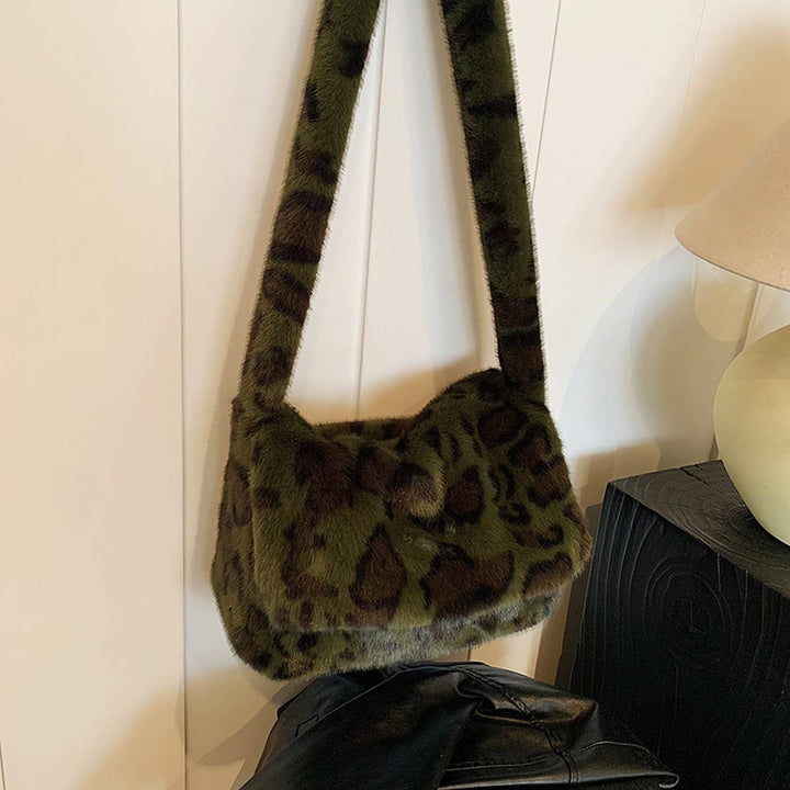 ACCITY - Leopard Faux Fur Tote Bag Women Shoulder Bag_CUAB00550