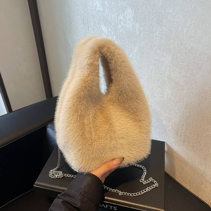 ACCITY - WINTER IMITATION REX RABBIT FUR HANDBAG PLUSH_CWAB3958