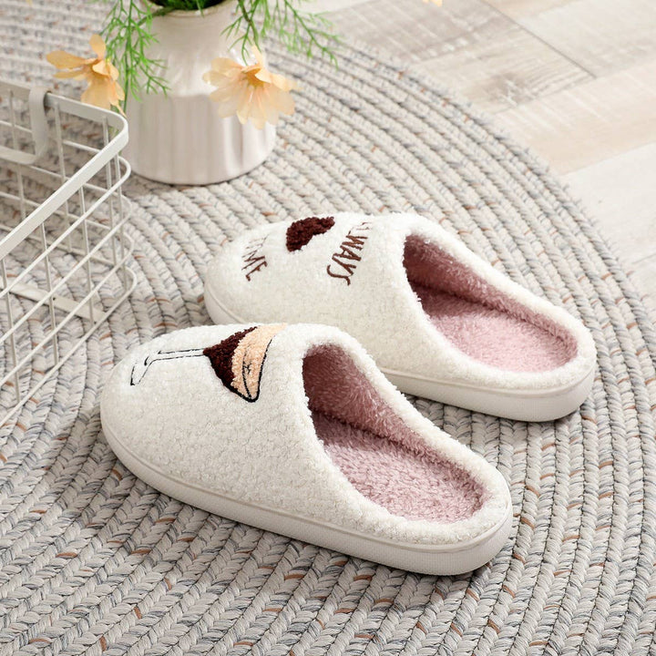 ACCITY - Cozy Martini Slippers Soft Fuzzy Home Footwear_CWSHF00245