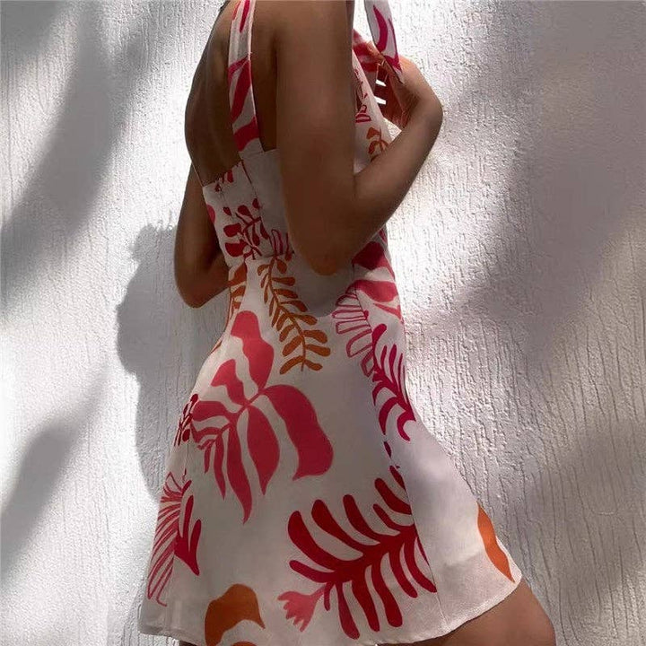 Sleeveless Tie Mini Dress