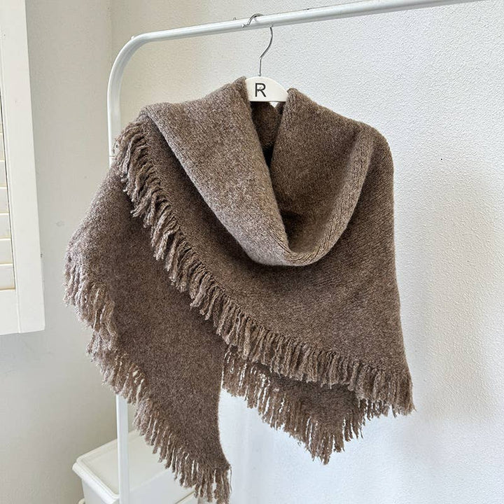 ACCITY - Knit Triangle Shawl Wrap
