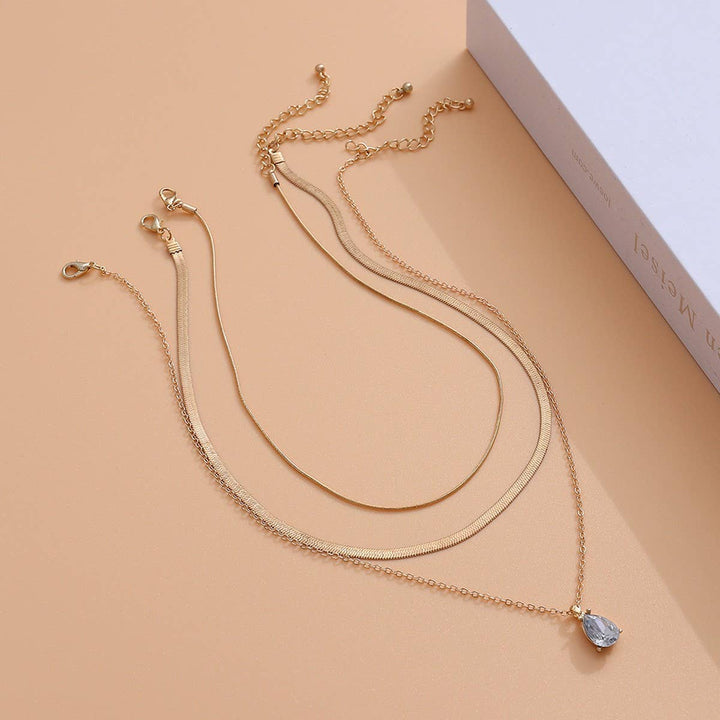 ACCITY - COOL STYLE STACKED TEMPERAMENT SIMPLE NECKLACE_CWAJE2001