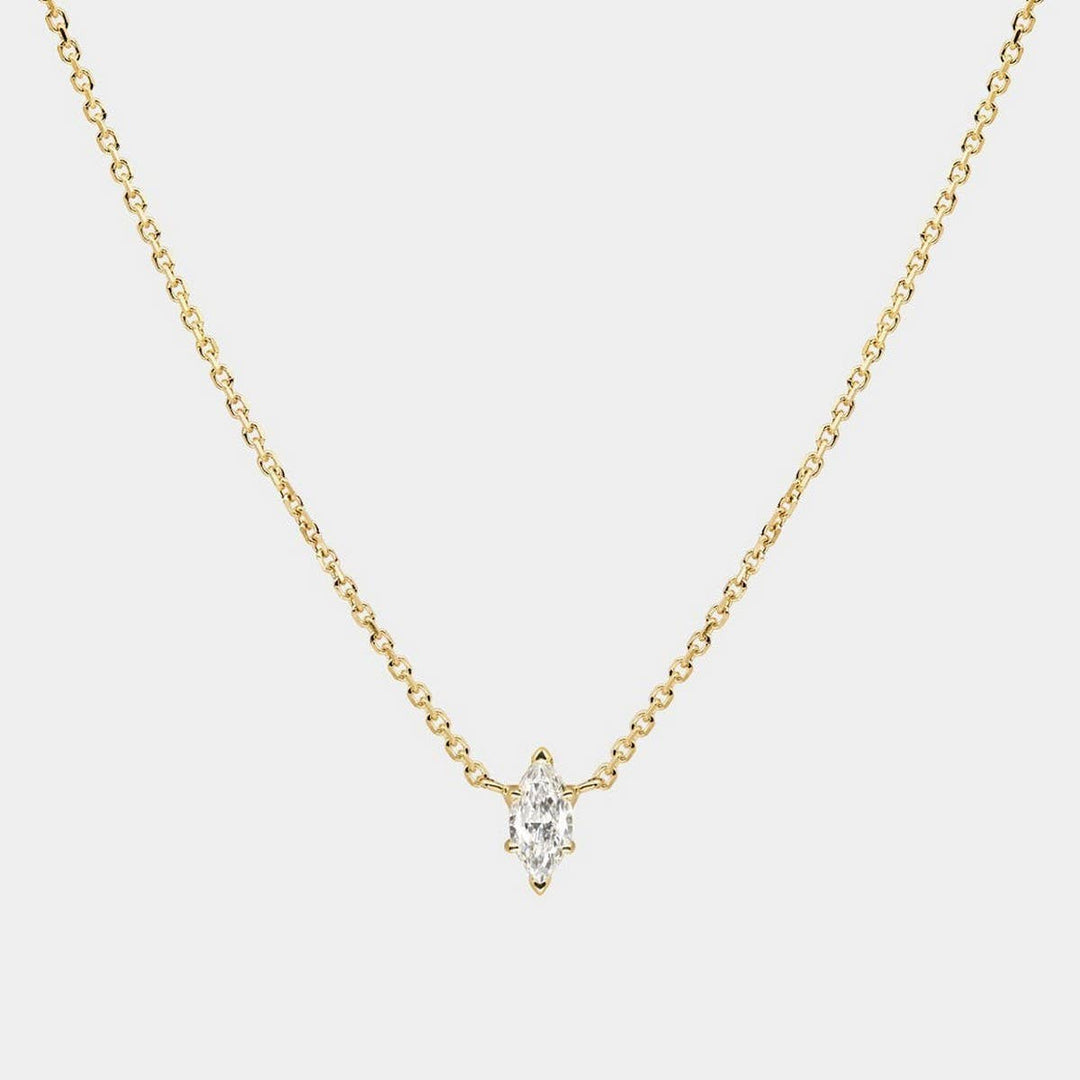 ACCITY - Zirconia Oval Round Pendant Necklace_CWMM5291