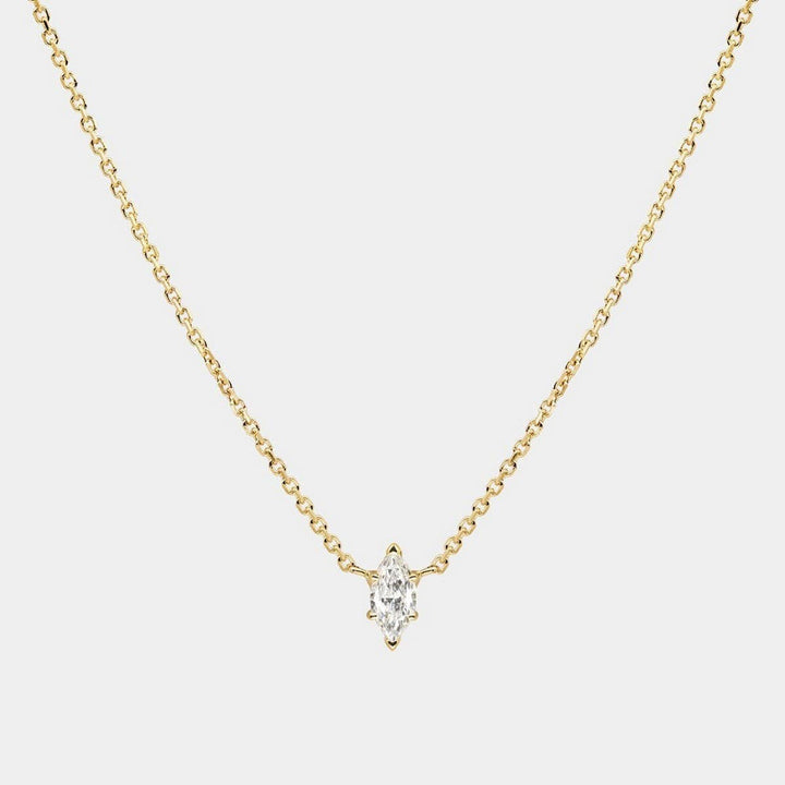 ACCITY - Zirconia Oval Round Pendant Necklace_CWMM5291