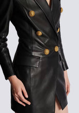 Load image into Gallery viewer, Faux Leather Suit Dress