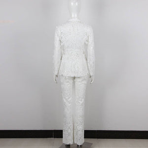 Glam Sequin Lace Suit