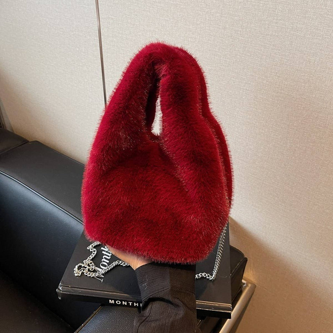 ACCITY - WINTER IMITATION REX RABBIT FUR HANDBAG PLUSH_CWAB3958