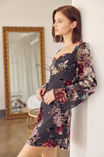 Load image into Gallery viewer, Velvet Burnout Dress w/ Bell Sleeve
