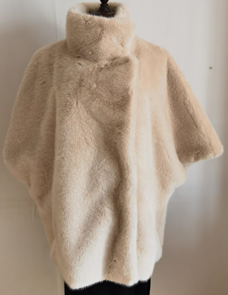 Plush Faux Fur Cape