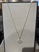 Load image into Gallery viewer, Pave Clover Necklace hi