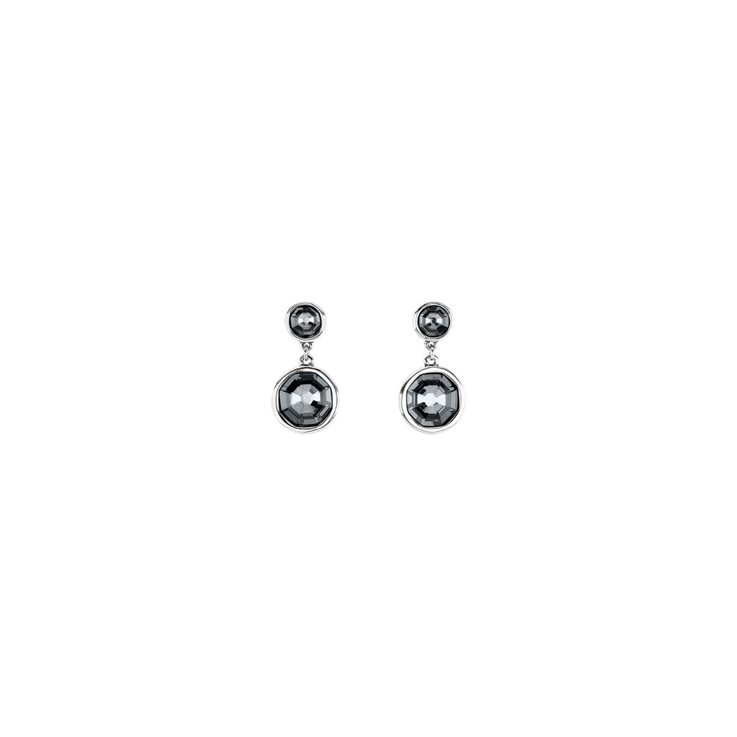Double Trouble Silver Earring with 2 SWAROVSKI crystals