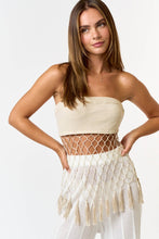 Load image into Gallery viewer, Crochet Tassel Tube Top