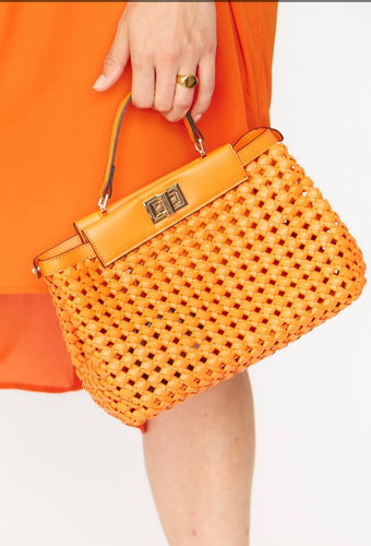 Eco Leather Woven Handbag *Multiple Colors Available*