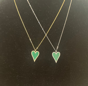 Green Heart Necklace *Multiple colors*