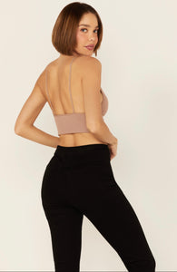 Seamless Ribbed Triangle Crop Tank *Multiple Colors Available*