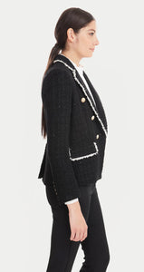Lila Contrast Tweed Blazer