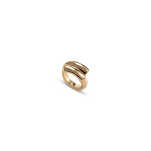 Crossed Legs Ring Gold Plated