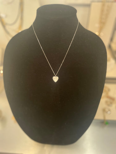 Opal and CZ Heart Necklace