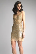 Gold Sequin Tank Dress