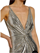 Load image into Gallery viewer, Mariah Twist Front Sequin Jumpsuit
