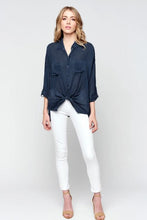 Load image into Gallery viewer, L/S Button Down Tie Top *Multiple Colors Available*