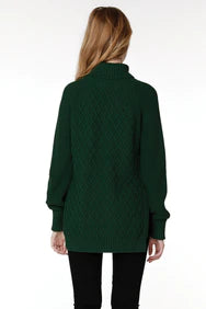 Cuff Sleeve Turtleneck Sweater
