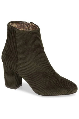 Andrea Forest Green Corduroy Bootie by Band of Gypsies