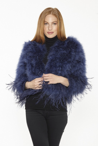 Feather Fur Jacket by Linda Richards *Multiple Colors Available*
